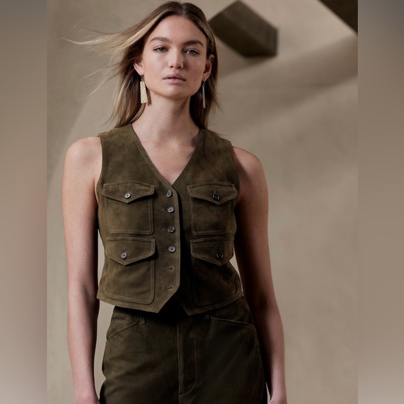 Banana Republic “The Suede Riding Vest”
